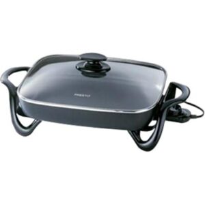 Cast Aluminum 16-inch Electric Skillet with Glass Lid