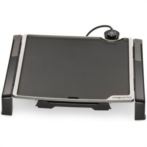 Presto Tilt-n-Fold Griddle with Storage Tray, Aluminum
