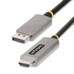 StarTech.com 6ft (2m) DisplayPort to HDMI Adapter Cable 8K 60Hz 4K 144Hz HDR10 DP 1.4 to HDMI 2.1 Active Video Converter DisplayPort Desktop to HDMI M