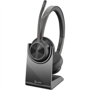 POLY Voyager 4320 UC Stereo USB-a Headset +BT700 USB-a Adapter +Charging Stand
