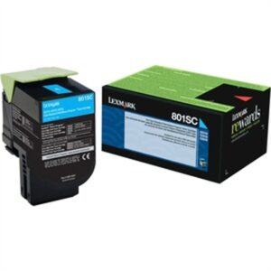 Lexmark 80c1sc0 Return Program Toner, 2,000 Page-yield, Cyan ( LEX80C1SC0 )