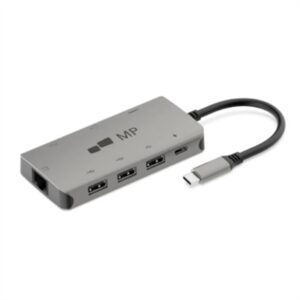 104-1001P01 8 in 1 USB C Dongle Accessory, Gray