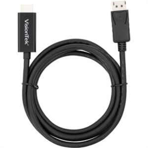Visiontek 901214 2m DisplayPort to Hdmi 2.0 Active 60Hz Cable - Black - All