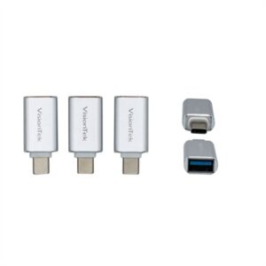 Visiontek 901224 USB-c to USB-a - 1 X Type a Female USB - 1 X Type C Male USB - Pack of 3 - All