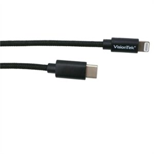 Visiontek 901450 2 M USB Type-C to Lighting Power Cord, Black - All