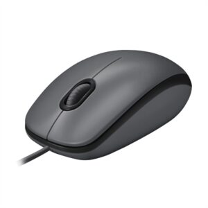 Logitech M100 Corded Optical Mouse, USB 2.0, Left/right Hand Use, Black ( LOG910001601 )