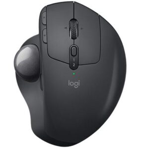 Logitech MX Ergo Advanced Wireless Trackball with Extended Mouse Pad and 4-Port 3.0 USB Hub Bundle in Black