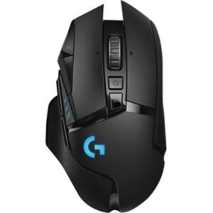 Logitech G502 Lightspeed Wireless Gaming Mouse with Wireless Charging System and 4-Port USB 3.0 Hub in Black