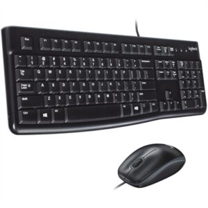 Logitech Mk120 Wired Keyboard + Mouse Combo, USB 2.0, Black ( LOG920002565 )