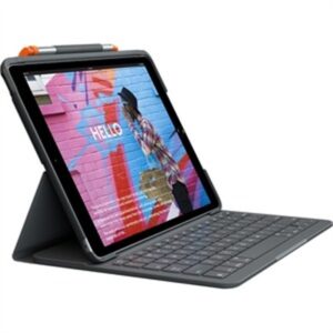 Logitech Slim Folio Keyboard Case for iPad (9th/8th/7th Gen) - Black
