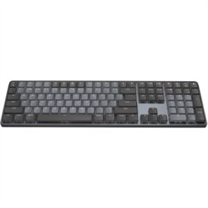 Logitech MX Mechanical Illuminated Wireless Keyboard with 4-Port USB Hub and Palm Rest in Graphite