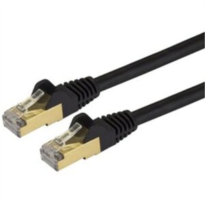 C6ASPAT3BK 3 Ft. Cat6a Black Shielded Molded 10 GB RJ45 STP Patch Cable