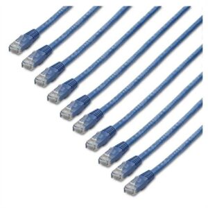 Startech C6patch1bl10pk 1 Ft. Cat6 Cable Pack, Blue - All