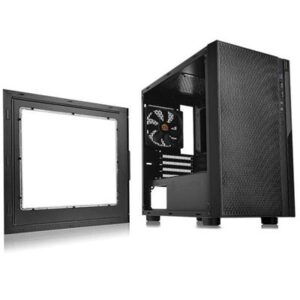 Thermaltake Ca-1j4-00s1wn-01 Versa H18 Tempered Glass Spcc Micro Atx Gaming Computer Case, Black - All