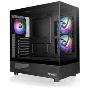 View 270 Plus TG ARGB Black Mid Tower E-ATX Case; 3x120mm ARGB Fans Included; Support up to 360mm Radiator; Front & Side Dual Tempered Glass Panel; CA