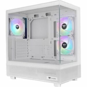 View 270 Plus TG ARGB Snow Mid Tower E-ATX Case; 3x120mm ARGB Fans Included; Support up to 360mm Radiator; Front & Side Dual Tempered Glass Panel; CA-