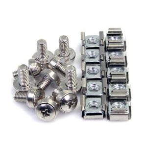 StarTech.com 50 Pkg M6 Mounting Screws and Cage Nuts for Server Rack Cabinet