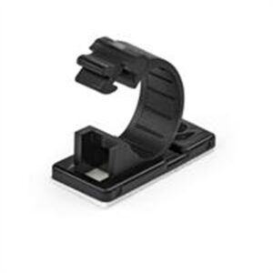 StarTech.com 100 Adhesive Cable Management Clips Black - Network/Ethernet/Office Desk/Computer Cord Organizer - Sticky Cable/Wire Holders - Nylon Self