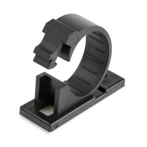 StarTech.com 100 Adhesive Cable Management Clips Black - Network/Ethernet/Office Desk/Computer Cord Organizer - Sticky Cable/Wire Holders - Nylon Self