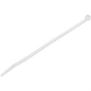 StarTech.com 8"(20cm) Cable Ties - 1/8"(4mm) Wide 2-1/8"(55mm) Bundle Diameter 50lb(22kg) Tensile Strength Nylon Self Locking Zip Ties W/ Curved Tip -