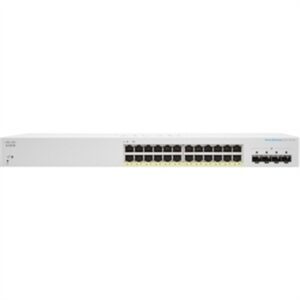 CBS220-24T-4G-NA 30.4W 24 Port GE PoE 4 X 1G SFP Ethernet Smart Switch, White