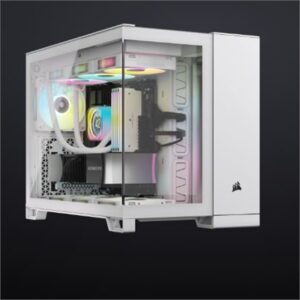 Corsair 2500X RGB White Dual Chamber Tempered Glass Micro ATX PC Case