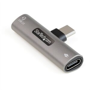 StarTech.com USB C Audio & Charge Adapter - USB-C Audio Adapter W/ USB-C Audio Headphone/Headset Port and 60W USB Type-C Power Delivery Pass-through C