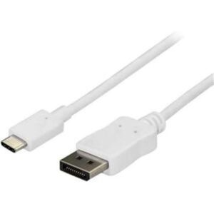 StarTech.com 6ft/1.8m USB C to DisplayPort 1.2 Cable 4K 60Hz - USB-C to DisplayPort Adapter Cable HBR2 - USB Type-C DP Alt Mode to DP Monitor Video Ca