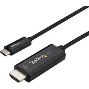 StarTech.com 6ft (2m) USB C to HDMI Cable - 4K 60Hz USB Type C to HDMI 2.0 Video Adapter Cable - Thunderbolt 3 Compatible - Laptop to HDMI Monitor/Dis