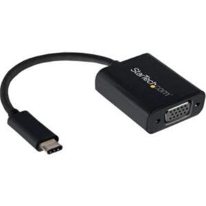 StarTech.com USB-C to VGA Adapter - Black - 1080p - Video Converter for Your MacBook Pro - USB C to VGA Display Dongle - Upgraded Version Is CDP2VGAEC
