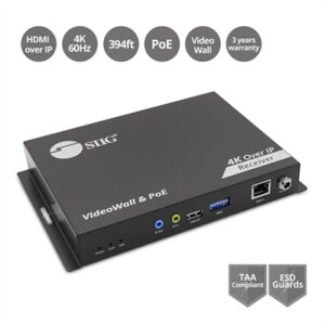 SIIG 4K 60Hz 18Gbps HDMI Over IP Matrix Decoder RX 394ft CEH27G11S1