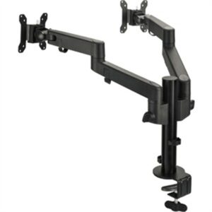 CE-MT3E11-S1 AC Dual Pole Arm Multi-Angle Monitor Desk Mount, Brown