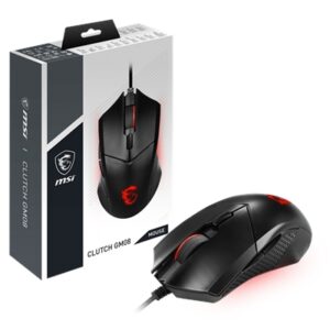 Msi Clutch Gm08 Mouse Clutch Gm08 Gaming Mouse Clutch Optica with USB, Black - All