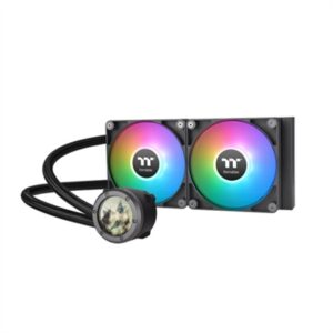 Thermaltake CL-W383-PL12SW-a TH240 V2 Ultra ARGB Sync AlO Liquid Cooler & ARGB Fan - 120 -2&PWM 500 1500RPM & Water Block, Black