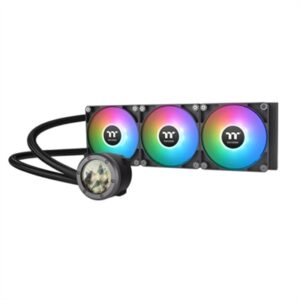 Thermaltake CL-W384-PL12SW-a TH360 V2 Ultra ARGB Customizable LCD Display AIO Liquid CPU Cooler, Black
