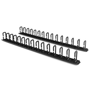 StarTech.com Vertical Cable Organizer with D-Ring Hooks - 0U - 6 Ft. Black Steel 40U 1727.2 Mm 50 Mm 87 Mm