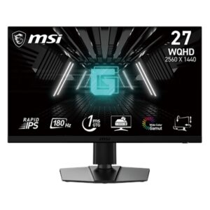 MSI G272QPF E2 27-inch 2560 X 1440 (QHD) Computer Monitor, 180Hz, Adaptive-Synch, HDMI, DisplayPort, VESA Mountable, Tilt, Height Adjustable, Speaker,