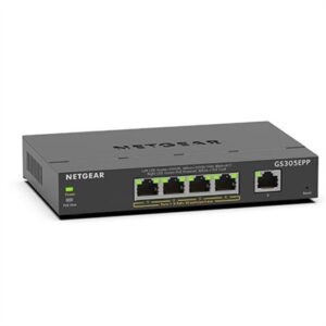 NETGEAR 5-Port Gigabit Smart Managed Plus PoE+ Switch, 120W GS305EPP