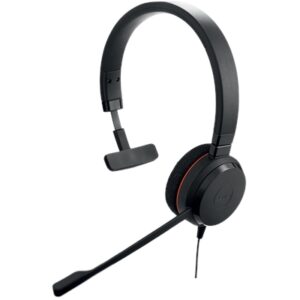 Jabra Evolve 20 Noise Canceling Mono Headset Microphone, Over-the-Head, Black (GSA4993-823-109)