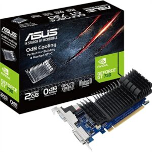 ASUS GeForce GT 730 2GB GDDR5 Low Profile Graphics Card for Silent HTPC Build (with I/O Port Brackets)
