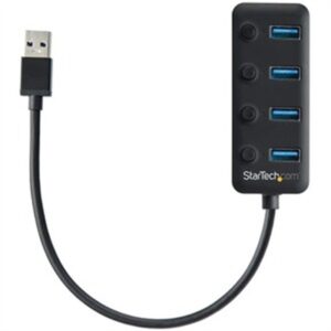 StarTech.com 4 Port USB 3.0 Hub - USB-a to 4x USB 3.0 Type-a with Individual on/Off Port Switches - SuperSpeed 5Gbps USB 3.1/3.2 Gen 1 - USB Bus Power