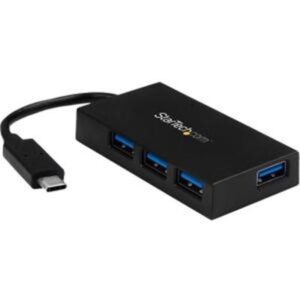 StarTech.com 4 Port USB C Hub - USB Type-C Hub W/ 4x USB-a Ports (USB 3.0/3.1 Gen 1 SuperSpeed 5Gbps) - USB Bus or Self Power - Portable USB-C to USB-
