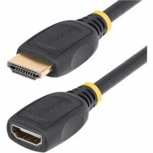 StarTech.com 6.6ft (2m) HDMI 2.0 Extension Cable, High Speed HDMI Port Saver Cable, 4K 60Hz, HDMI Extension Cord, M/F