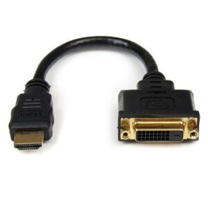 StarTech.com 8in HDMI to DVI-D Video Cable Adapter - HDMI Male to DVI Female