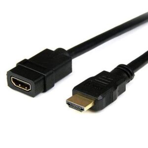 StarTech.com 2m (6ft) HDMI Extension Cable - HDMI Male to Female Cable - 4K HDMI Cable Extender - 4K 30Hz UHD HDMI Cable with Ethernet M/F - High Spee