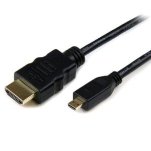 StarTech.com 6ft Micro HDMI to HDMI Cable with Ethernet - 4K 30Hz Video - Durable High Speed Micro HDMI Type-D to HDMI 1.4 Adapter Cable/Converter Cor