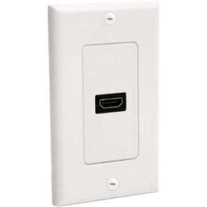 Single Outlet Female HDMI Wall Plate White