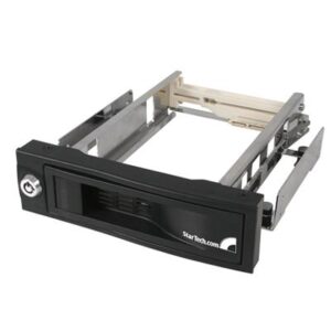 StarTech.com 5.25in Trayless Hot Swap Mobile Rack for 3.5in Hard Drive 13.3 Cm (5.25") Bezel Panel 3.5" Serial ATA Serial ATA II Serial ATA III Black
