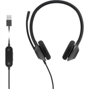 Cisco 321 Wired Headset - Nose Cancelling Microphone - USB Type a - Stereo - on-ear Supra-Aural - Carbon Black