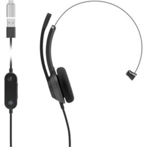 Cisco 321 Wired Single Ear Headsets - Teams Qualified - USB-C - Carbon Black